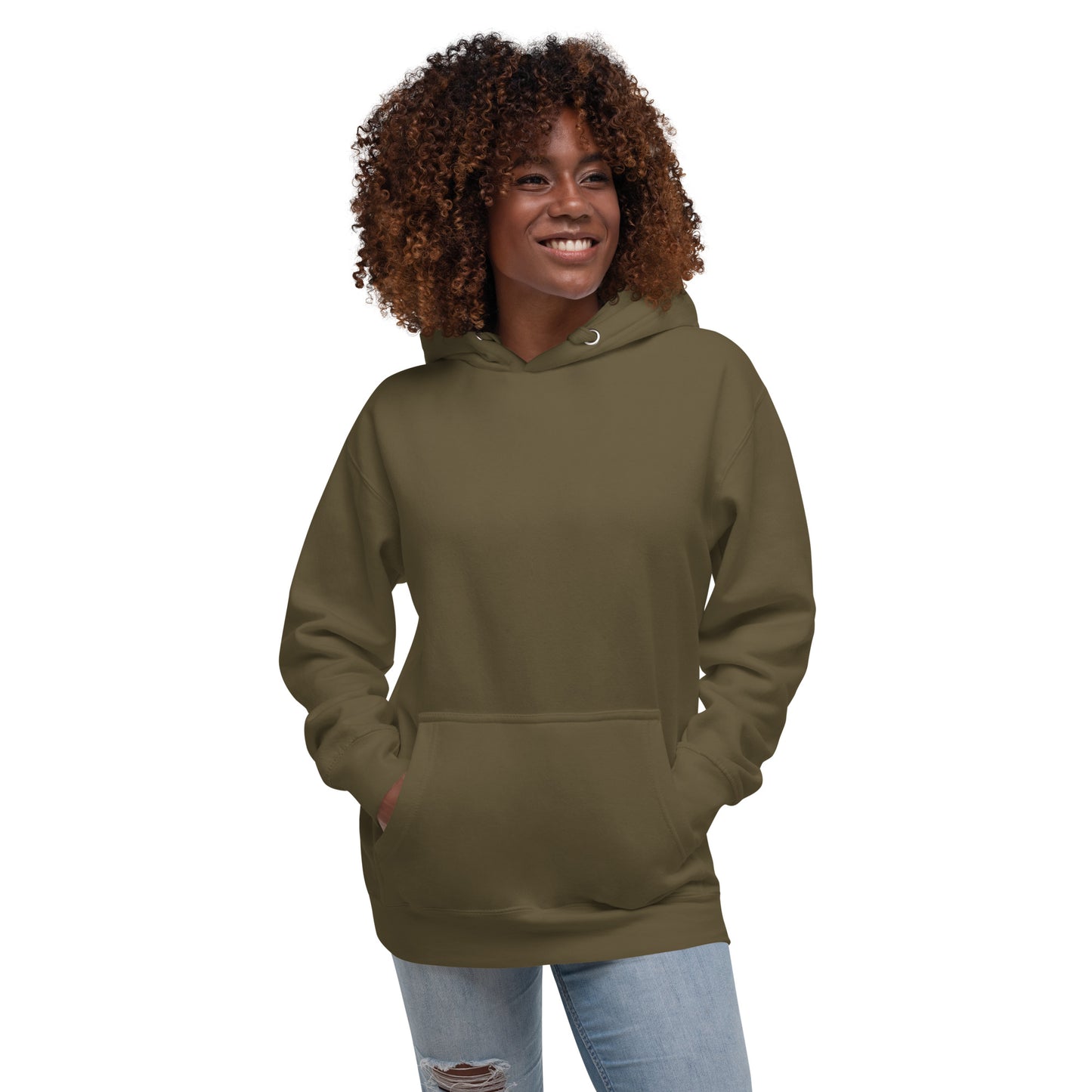 TroutWhistler - Women's Military Green Back Logo | Dark w/ White Round Logo