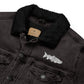 TroutWhistler - Unisex Denim Sherpa Jacket | Dark w/ White Logo