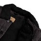 TroutWhistler - Unisex Denim Sherpa Jacket | Dark w/ White Logo