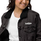 TroutWhistler - Unisex Denim Sherpa Jacket | Dark w/ White Logo