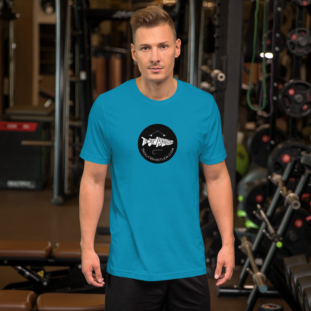 TroutWhistler - Unisex T-shirt | Light w/ Black Round.com Logo