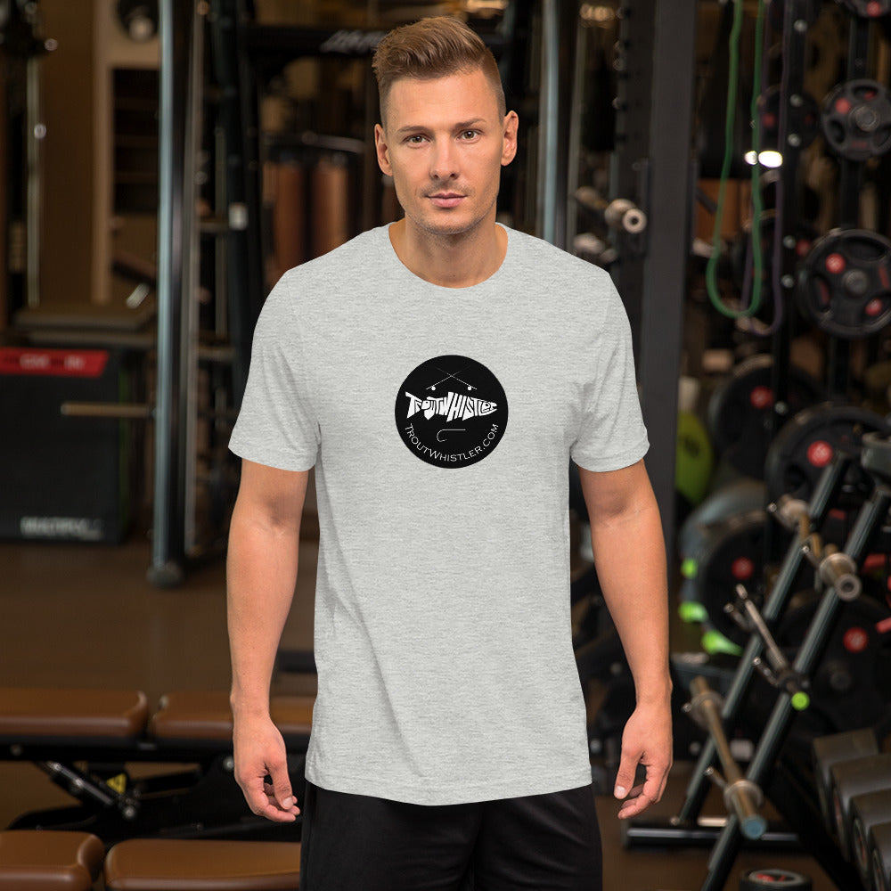 TroutWhistler - Unisex T-shirt | Light w/ Black Round.com Logo