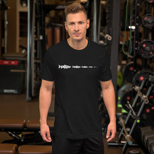 TroutWhistler - Unisex T-shirt | Dark w/ White Multi-Logo