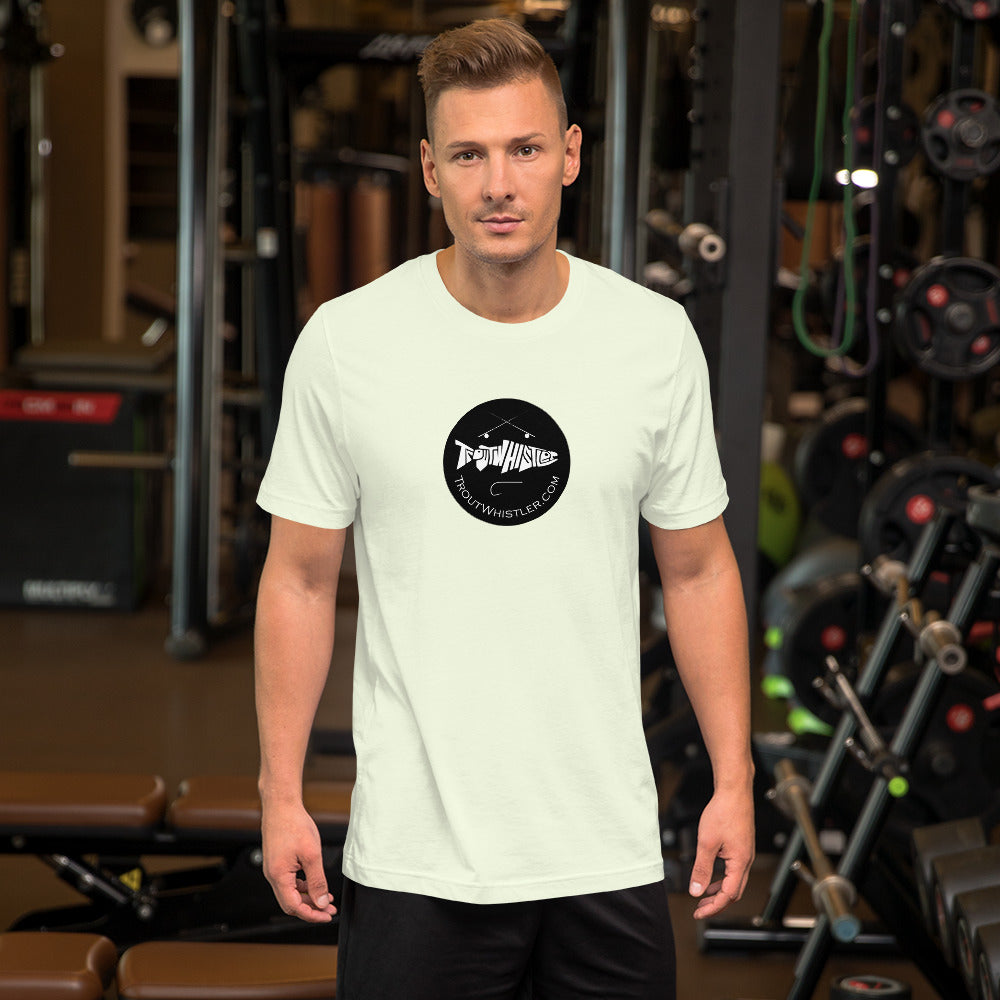 TroutWhistler - Unisex T-shirt | Light w/ Black Round.com Logo