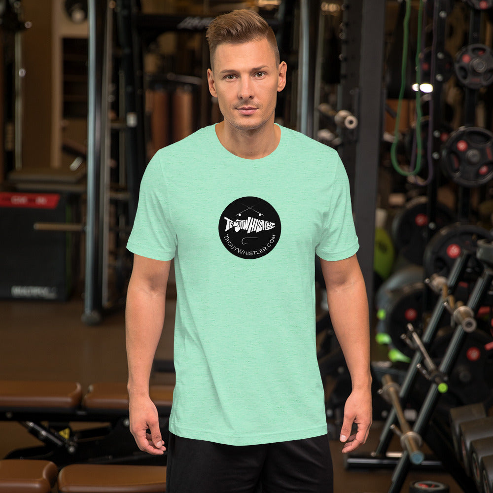 TroutWhistler - Unisex T-shirt | Light w/ Black Round.com Logo