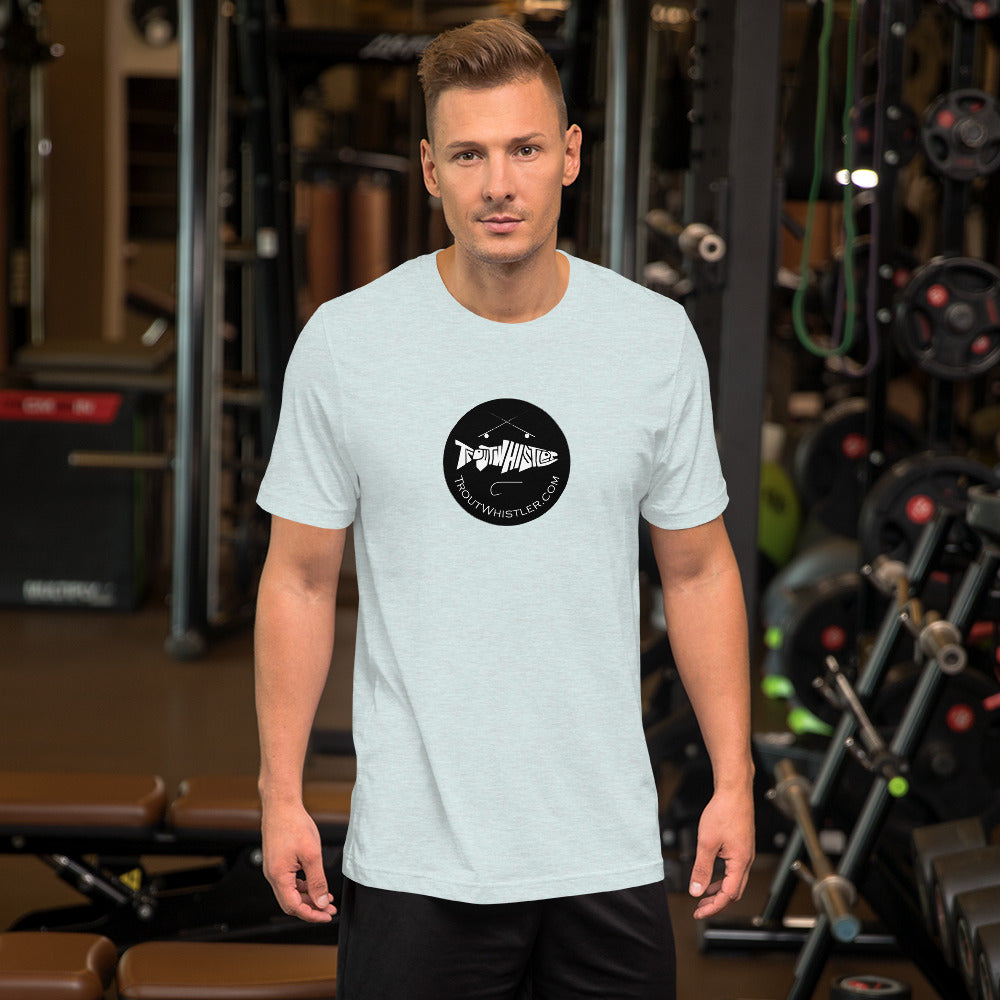 TroutWhistler - Unisex T-shirt | Light w/ Black Round.com Logo