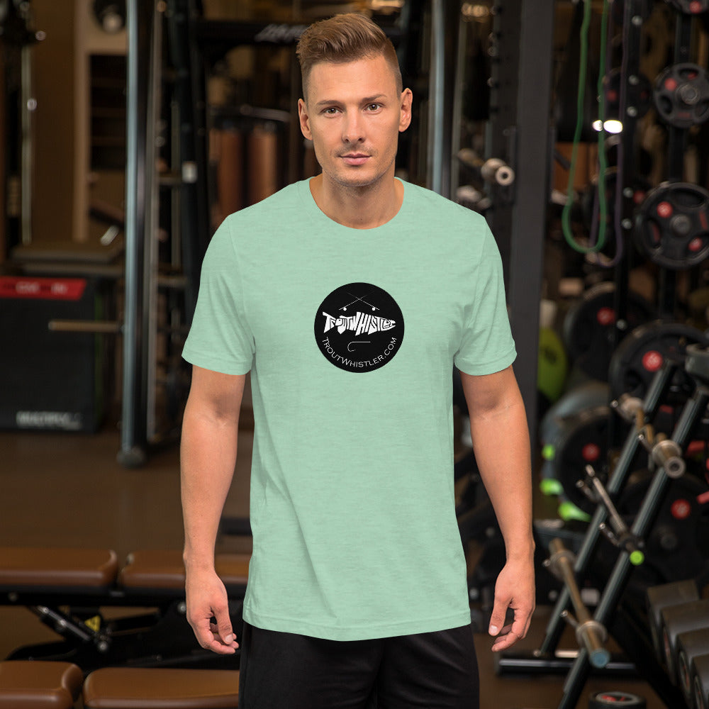 TroutWhistler - Unisex T-shirt | Light w/ Black Round.com Logo