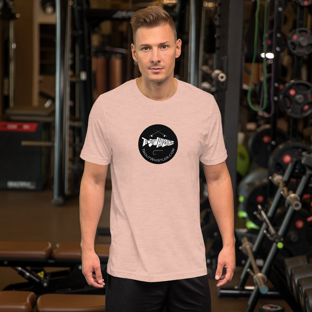 TroutWhistler - Unisex T-shirt | Light w/ Black Round.com Logo