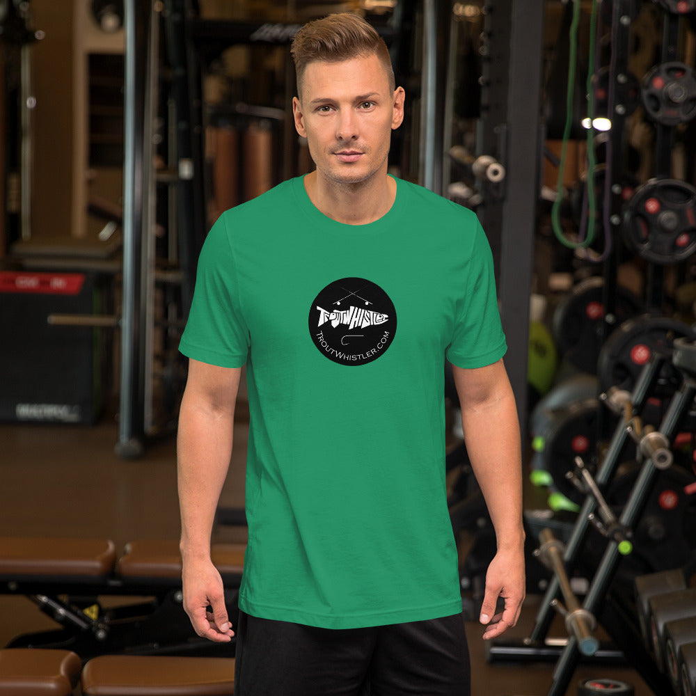 TroutWhistler - Unisex T-shirt | Light w/ Black Round.com Logo