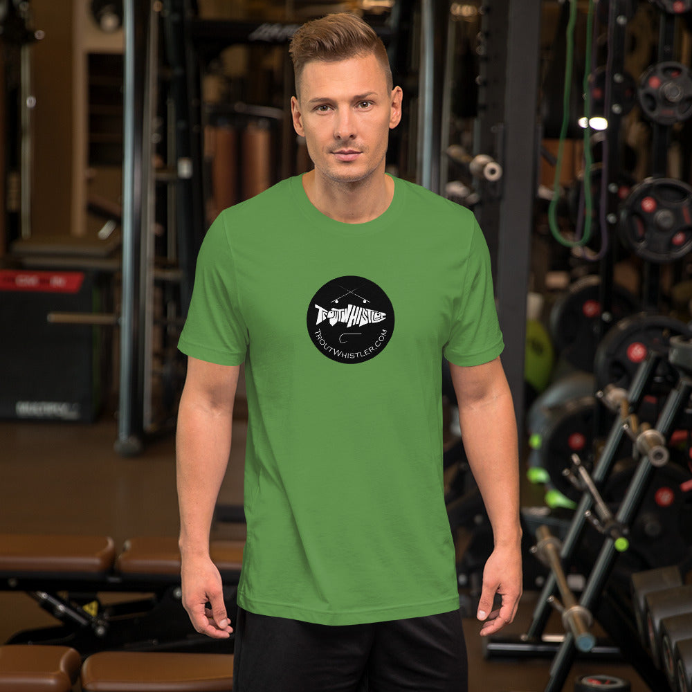TroutWhistler - Unisex T-shirt | Light w/ Black Round.com Logo