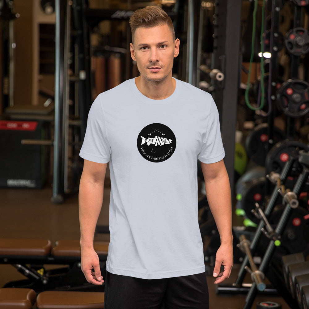 TroutWhistler - Unisex T-shirt | Light w/ Black Round.com Logo