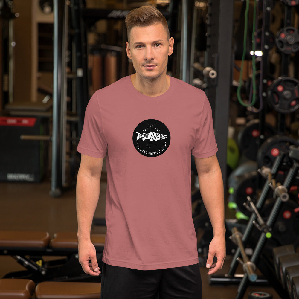 TroutWhistler - Unisex T-shirt | Light w/ Black Round.com Logo