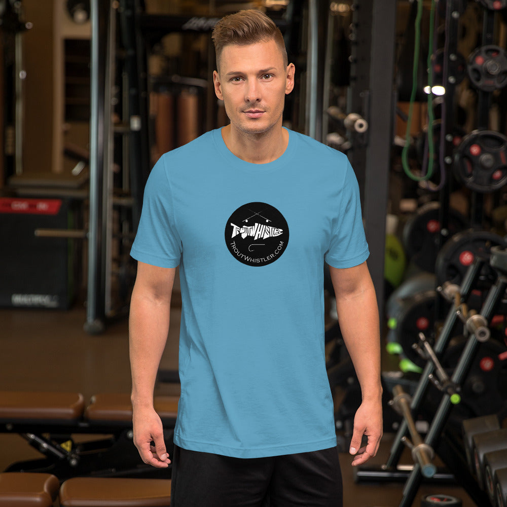 TroutWhistler - Unisex T-shirt | Light w/ Black Round.com Logo