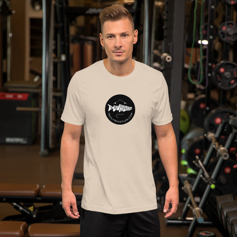 TroutWhistler - Unisex T-shirt | Light w/ Black Round.com Logo