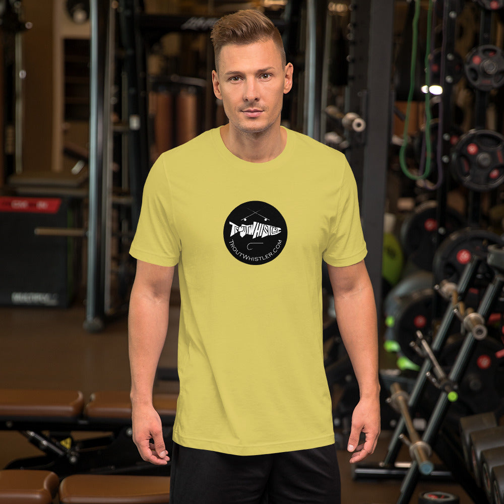 TroutWhistler - Unisex T-shirt | Light w/ Black Round.com Logo