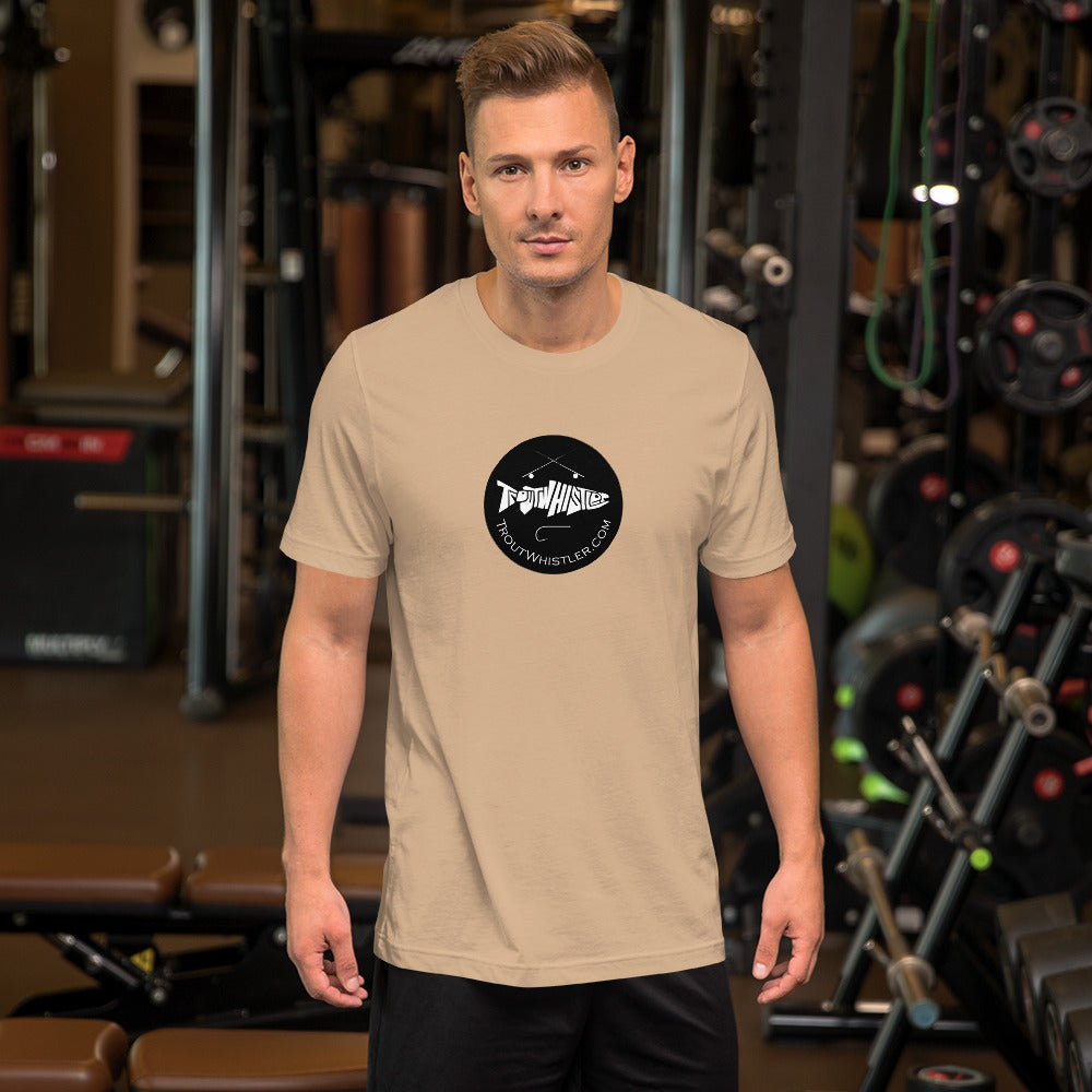 TroutWhistler - Unisex T-shirt | Light w/ Black Round.com Logo