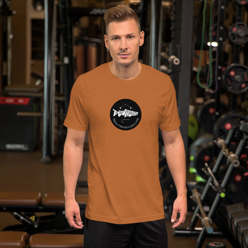 TroutWhistler - Unisex T-shirt | Light w/ Black Round.com Logo