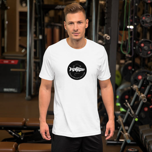 TroutWhistler - Unisex T-shirt | Light w/ Black Round.com Logo