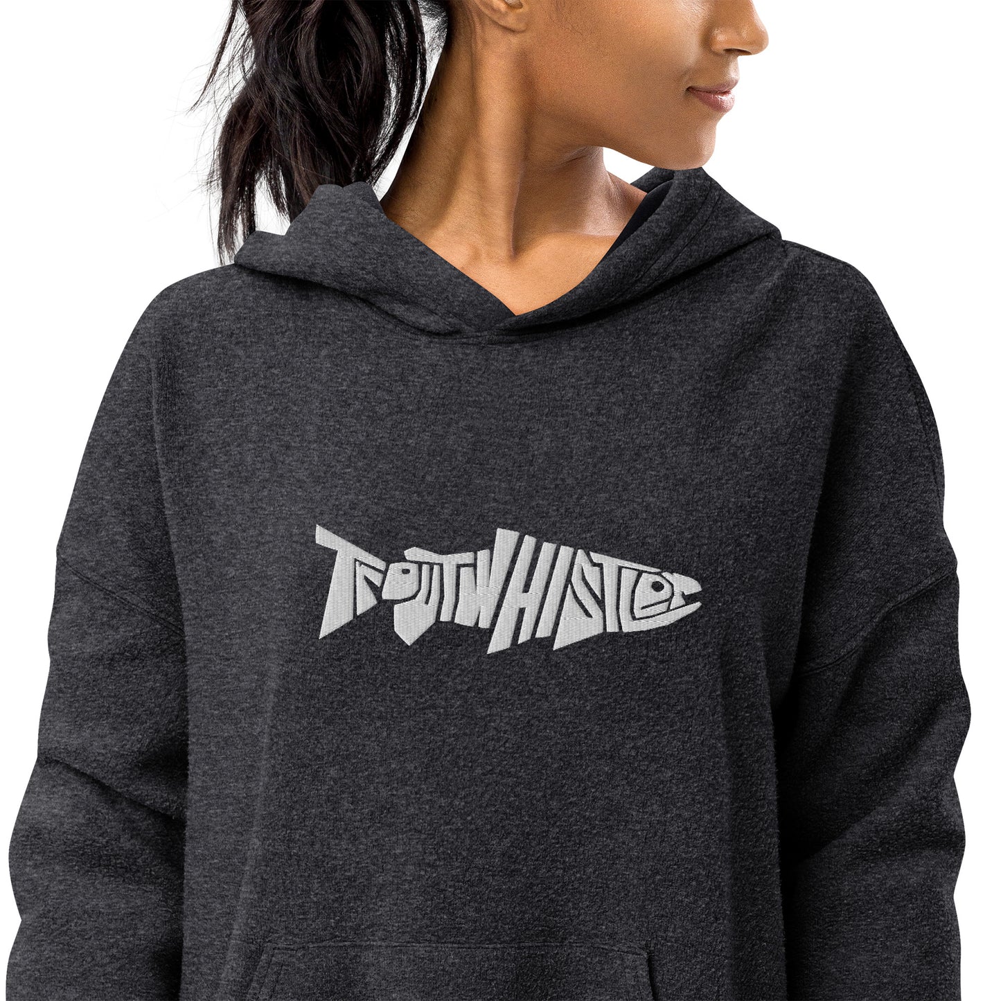TroutWhistler - Women's Sueded Fleece Hoodie | w/ White TW Logo