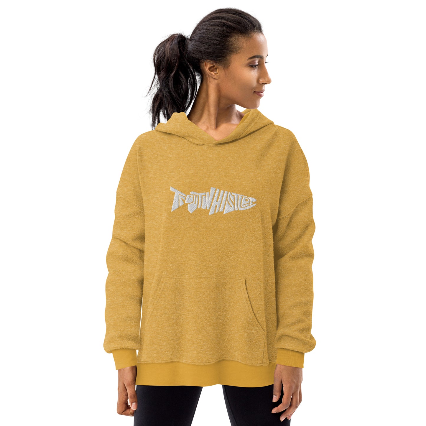 TroutWhistler - Women's Sueded Fleece Hoodie | w/ White TW Logo