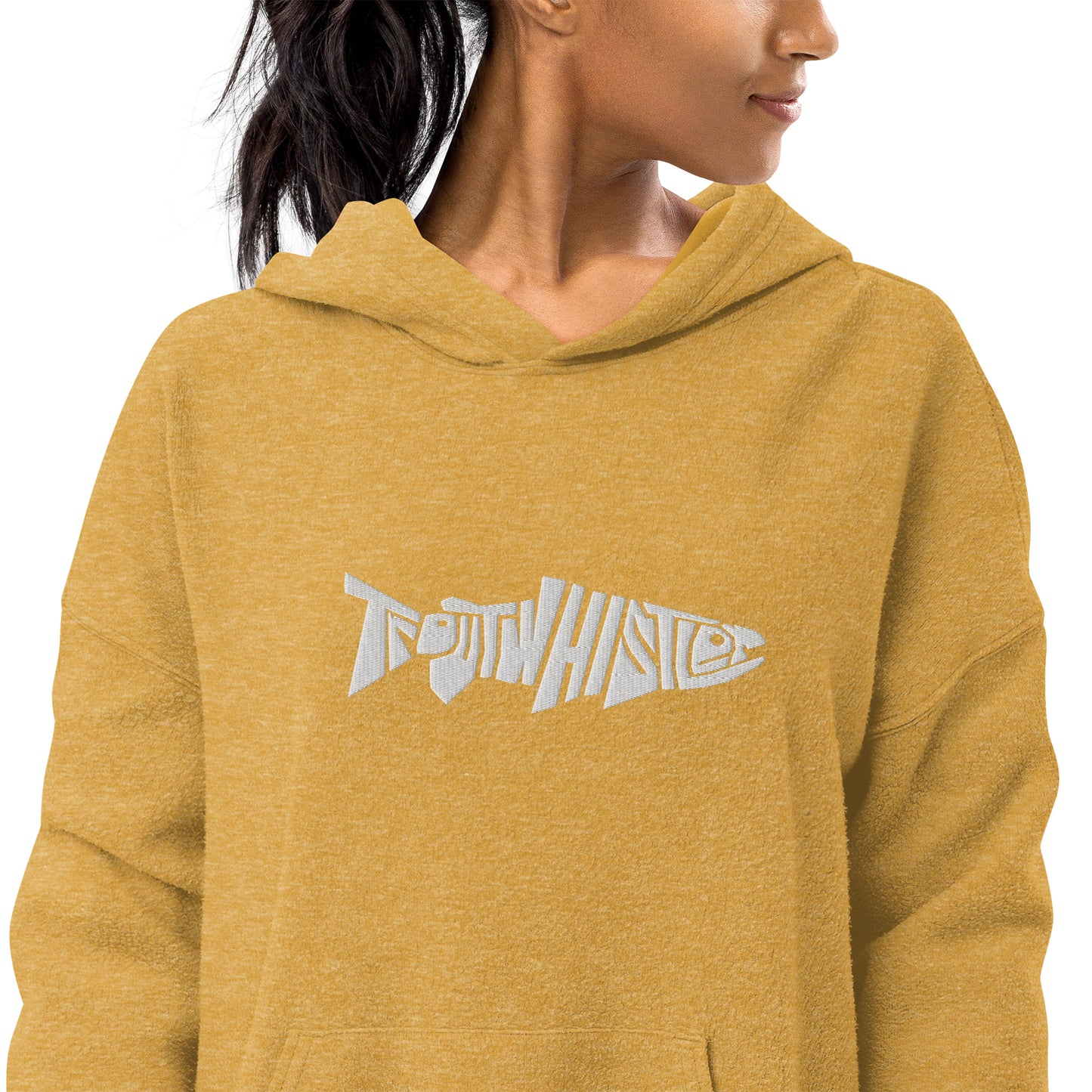 TroutWhistler - Women's Sueded Fleece Hoodie | w/ White TW Logo