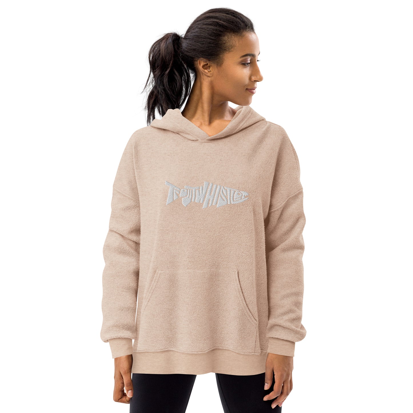 TroutWhistler - Women's Sueded Fleece Hoodie | w/ White TW Logo