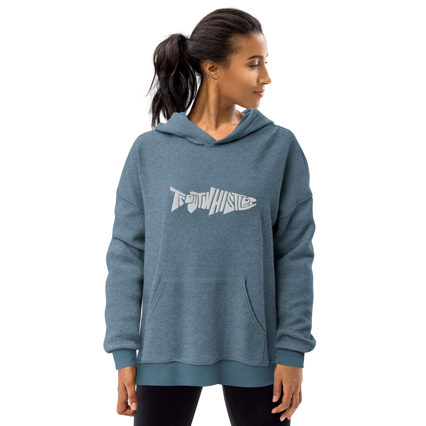 TroutWhistler - Women's Sueded Fleece Hoodie | w/ White TW Logo