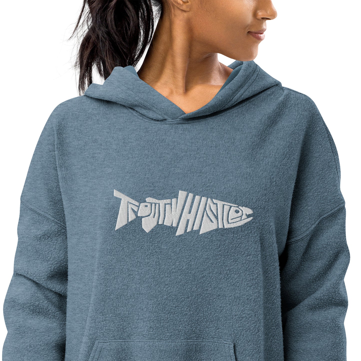 TroutWhistler - Women's Sueded Fleece Hoodie | w/ White TW Logo