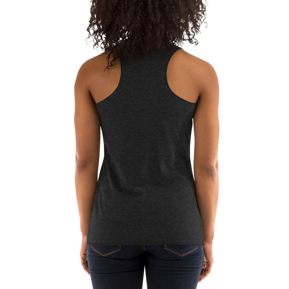 TroutWhistler - Women's Racerback Tank | w/ Multi-White Logos
