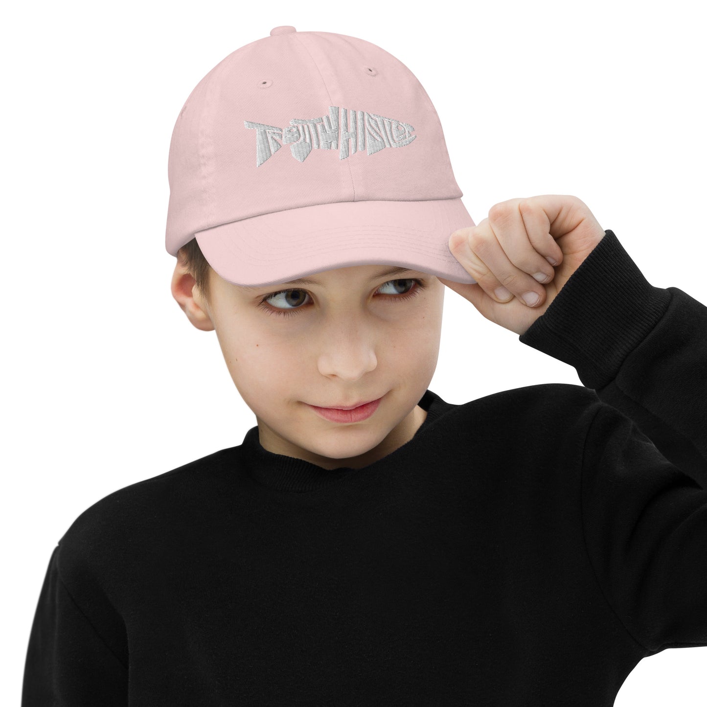 TroutWhistler - Youth Baseball Cap | Dark w/ White Logo